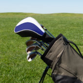 Blauwe en witte strepen golfheadcover (Insitu)