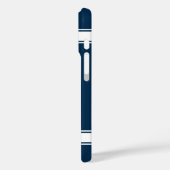 Blauwe en witte strepen Jersey Net Iron Football Case-Mate iPhone Case (Achterkant / Links)