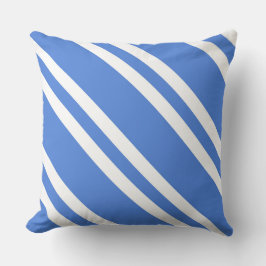 Blauwe en witte strepen kussen