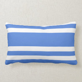 Blauwe en witte strepen kussen