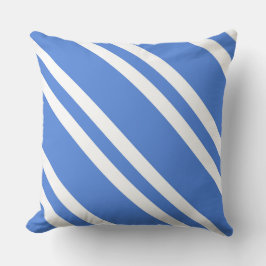 Blauwe en witte strepen kussen