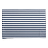 Blauwe en witte strepen kussensloop (Voorkant-Rechts)