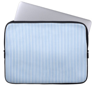 Blauwe en witte strepen laptop sleeve