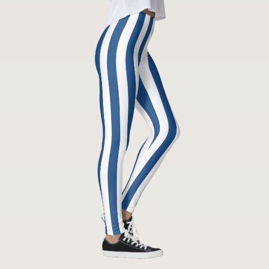 Blauwe en witte strepen leggings (Rechts)