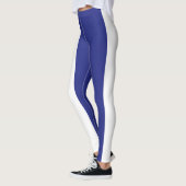 Blauwe en witte strepen leggings (Links)