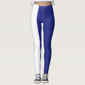 Blauwe en witte strepen leggings (Voorkant)