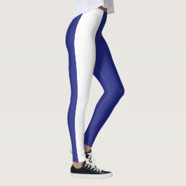 Blauwe en witte strepen leggings