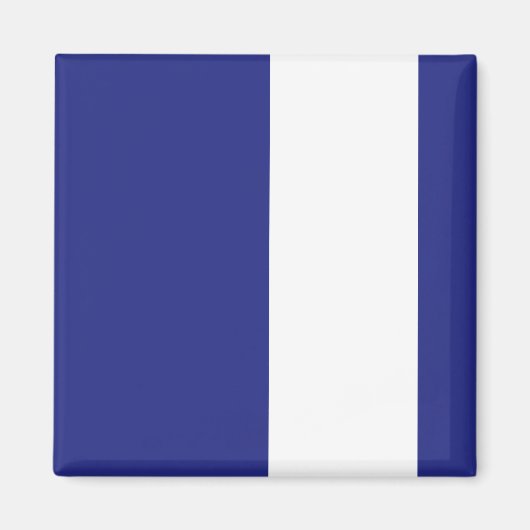 Blauwe en witte strepen magneet (Voorkant)