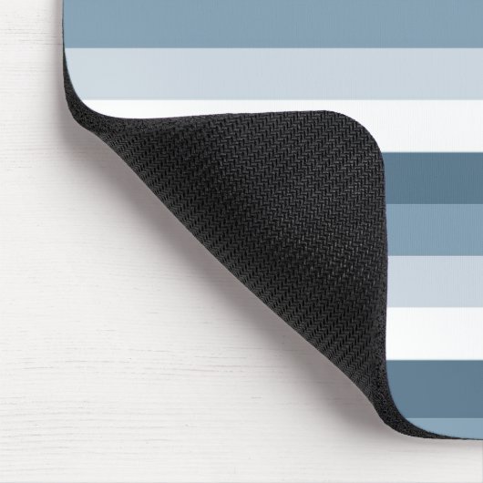 Blauwe en witte strepen muismat (Hoek)