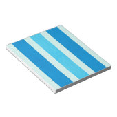 Blauwe en witte strepen notitieblok (Schuin)