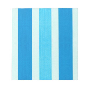 Blauwe en witte strepen notitieblok