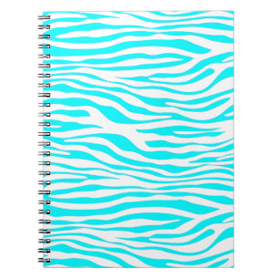 Blauwe en witte strepen notitieboek