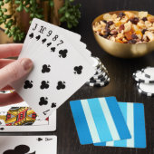 Blauwe en witte strepen pokerkaarten (Insitu)