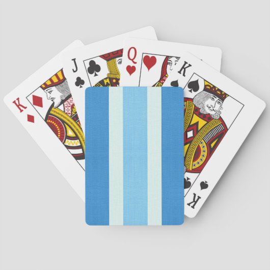Blauwe en witte strepen pokerkaarten (Achterkant)