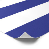 Blauwe en witte strepen poster (Hoek)