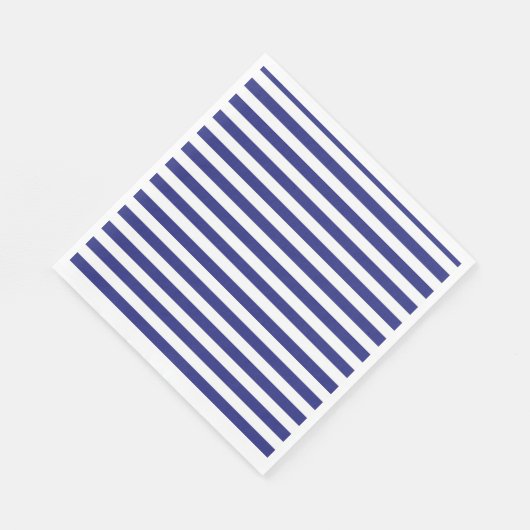 Blauwe en witte strepen servet (Hoek)