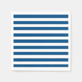 Blauwe en witte strepen servet (Voorkant)