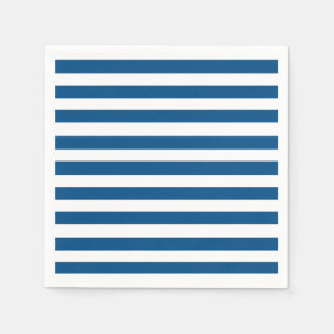 Blauwe en witte strepen servet