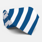Blauwe en witte strepen stropdas (Opgerold)
