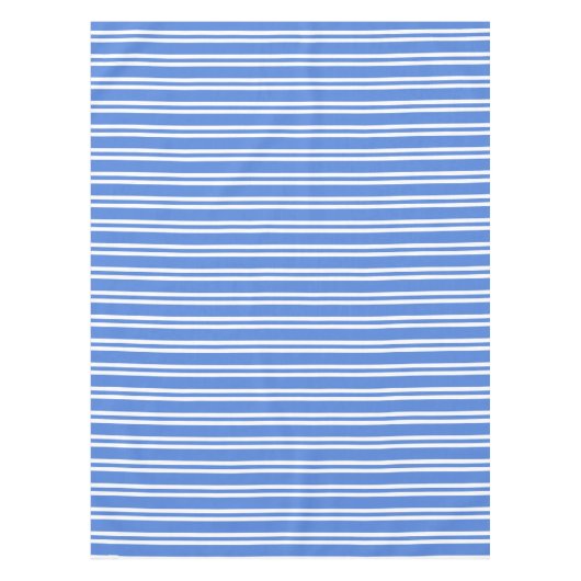 Blauwe en witte strepen tafelkleed (Voorkant)