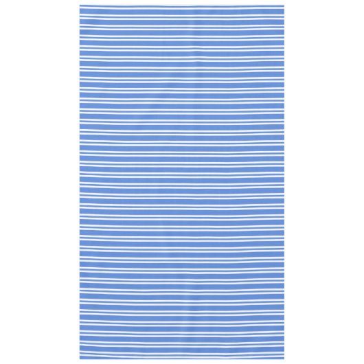 Blauwe en witte strepen tafelkleed (Voorkant)
