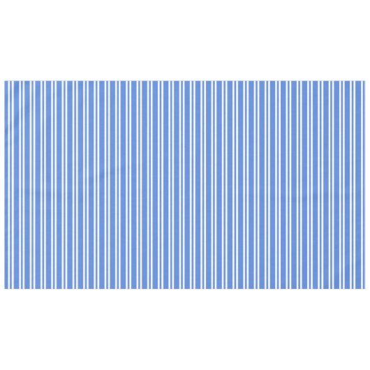 Blauwe en witte strepen tafelkleed (Voorkant (Horizontaal))