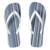 Blauwe en witte strepen teenslippers (Voetbed)