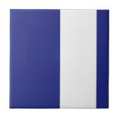 Blauwe en witte strepen tegeltje (Voorkant)