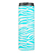 Blauwe en witte strepen thermosbeker (Achterkant)