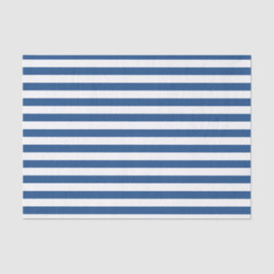 Blauwe en witte strepen tissuepapier