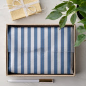 Blauwe en witte strepen tissuepapier (Geschenk)
