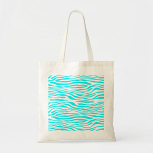 Blauwe en witte strepen tote bag