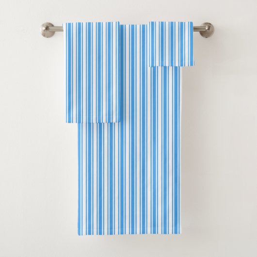 Blauwe en witte strepen van snoep bad handdoek (Insitu)