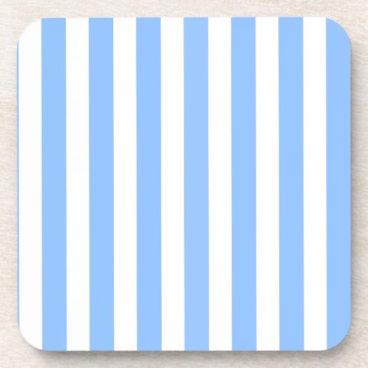 Blauwe en witte strepen van snoep bier onderzetter (Voorkant)