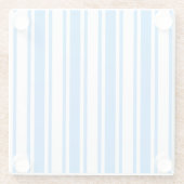 Blauwe en witte strepen van snoep glazen onderzetter (Achterkant)