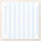 Blauwe en witte strepen van snoep glazen onderzetter (Achterkant)