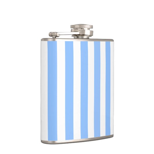 Blauwe en witte strepen van snoep heupfles (Rechts)