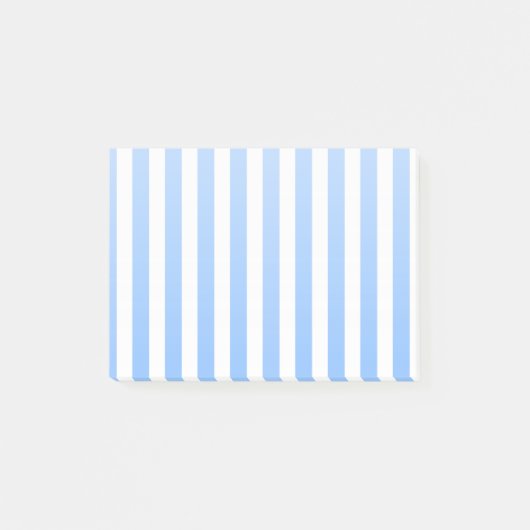 Blauwe en witte strepen van snoep post-it® notes (Voorkant)