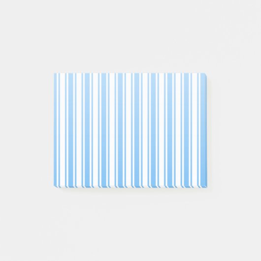 Blauwe en witte strepen van snoep post-it® notes (Voorkant)