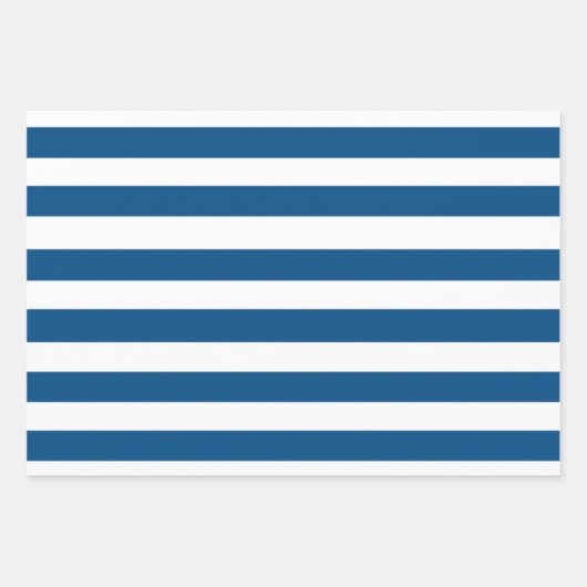 Blauwe en Witte Strepen Verpakkende Document Blade Inpakpapier Vel (Voorkant 3)