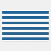 Blauwe en Witte Strepen Verpakkende Document Blade Inpakpapier Vel (Voorkant 2)