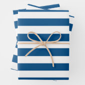 Blauwe en Witte Strepen Verpakkende Document Blade Inpakpapier Vel (In situ)