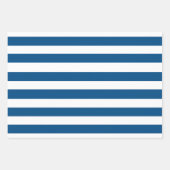 Blauwe en Witte Strepen Verpakkende Document Blade Inpakpapier Vel (Voorkant)