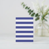 Blauwe en witte strepen visitekaartje (Staand voorkant)