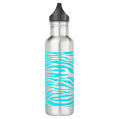 Blauwe en witte strepen waterfles (Links)