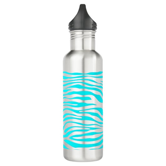 Blauwe en witte strepen waterfles (Links)