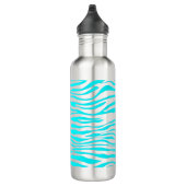 Blauwe en witte strepen waterfles (Rechts)