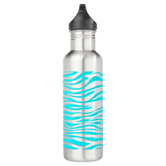 Blauwe en witte strepen waterfles (Rechts)