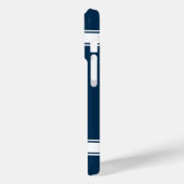 Blauwe en witte strepes Jersey Football Case-Mate iPhone Case (Achterkant / Links)