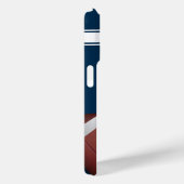 Blauwe en witte strepes Jersey Football Case-Mate iPhone Case (Achterkant / Rechts)